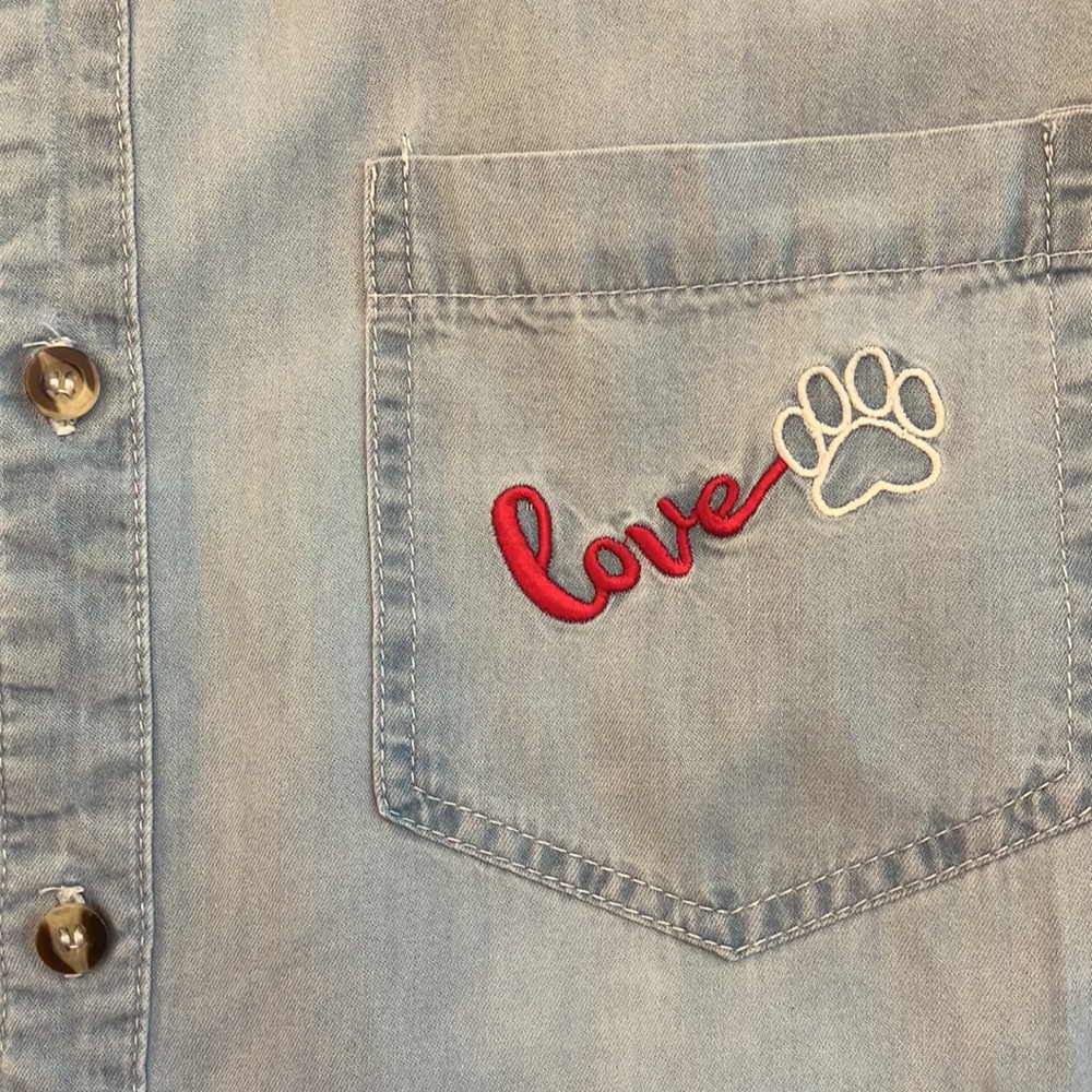 Love Paw (Embroidered on pocket) Shirt